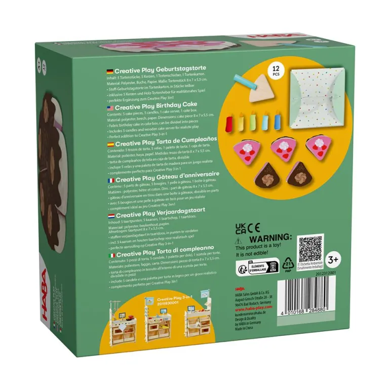 Tarta de cumpleaños de tela