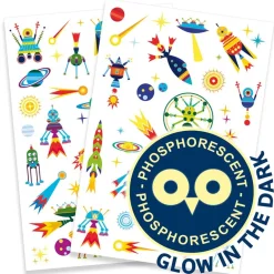 Tatuajes Espacio brilla en la oscuridad