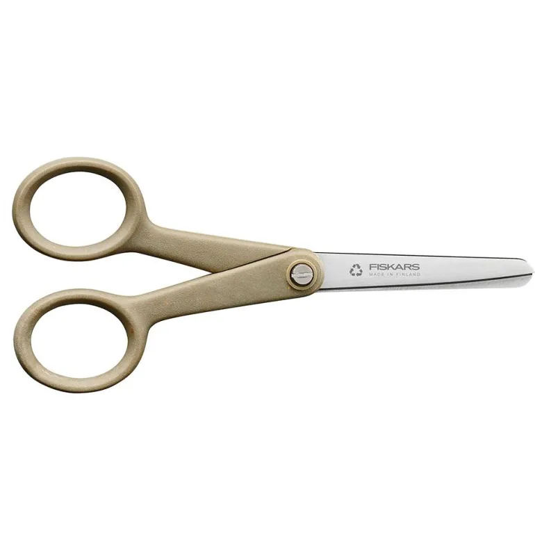 Tijeras punta redondeada recicladas 13cm. diestros y zurdos