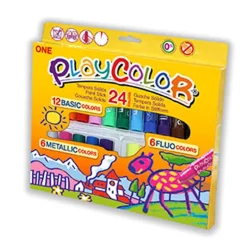Témpera sólida 24 colores Playcolor Instant