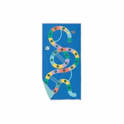 Toalla de playa M juego serpientes y escaleras.